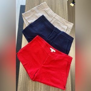 Lot of 3 Banana Republic Womens Flat Front Slash Pockets Cut-Off Shorts